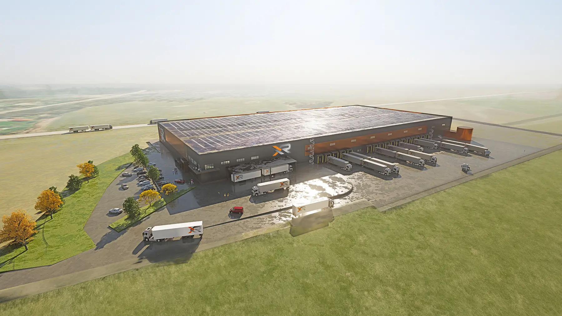Render of XR's future warehouse in Mariestad